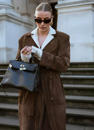HARLOW | Trench coat in suede