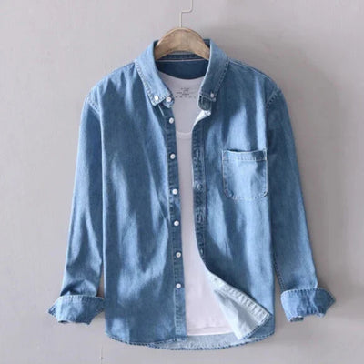 Men's Premium Denim Button Up