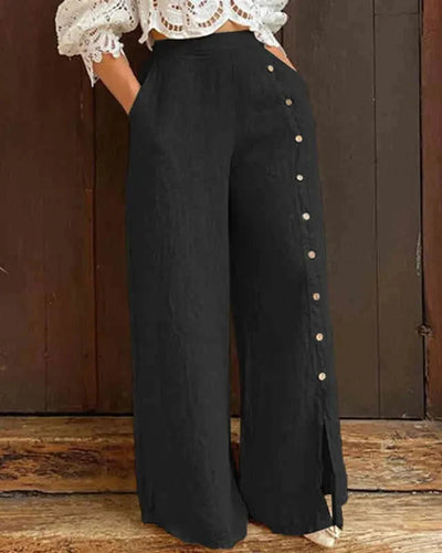 Hannah™ - Soft Plus Size Wide Leg Casual Trousers