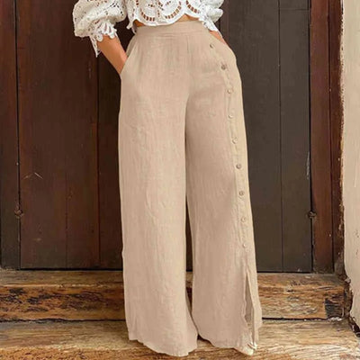 Hannah™ - Soft Plus Size Wide Leg Casual Trousers