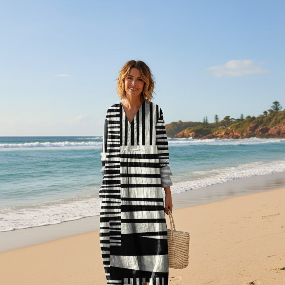 OLINDA | Elegant Geometric Dress
